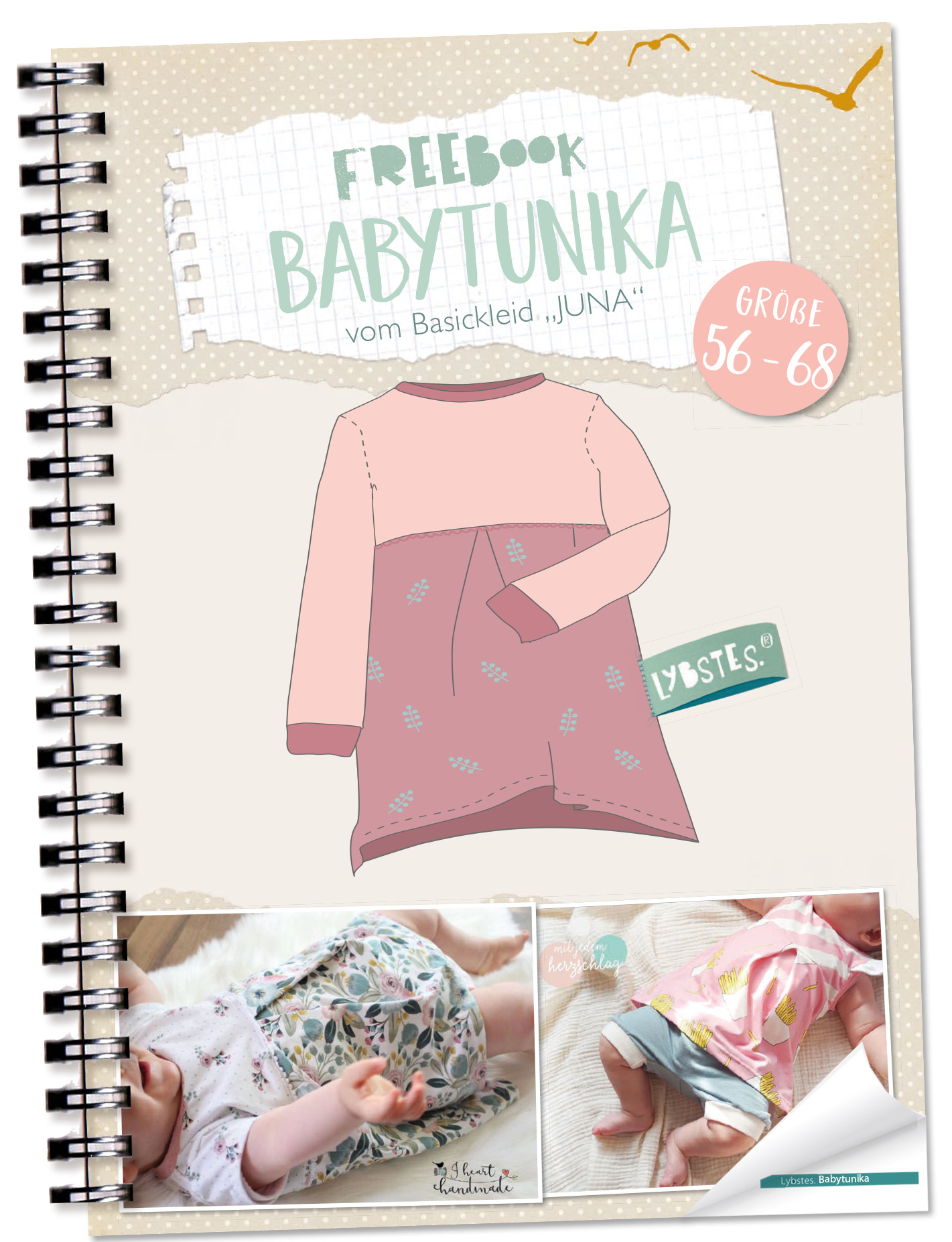 Lybstes Schnittmuster Nähen, Freebook, Babytunika, Basickleid Juna