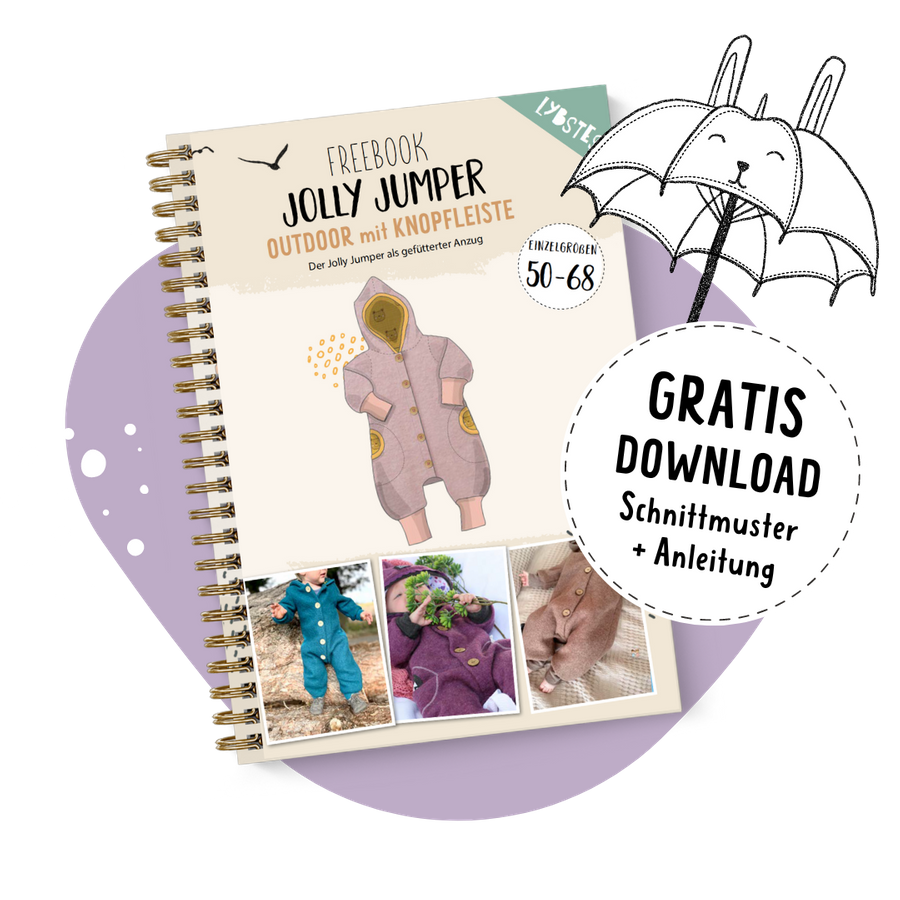 FREEBOOK: Jolly Jumper (Gr. 50-68) Mit Knopfleiste