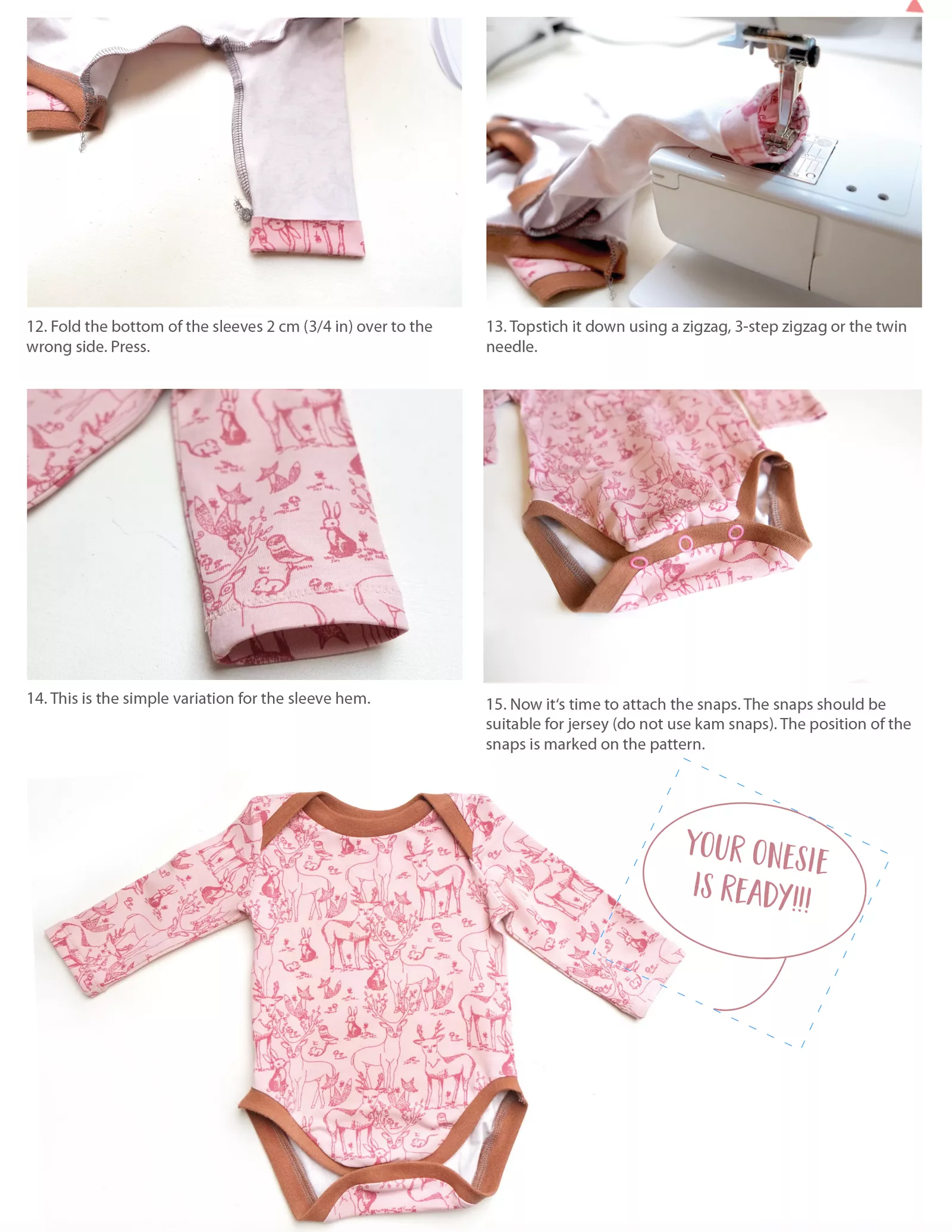 Free pattern Lybstes: sew a Baby Onesie