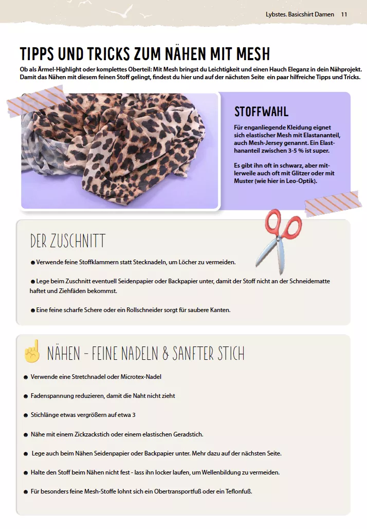 Lybstes: Tipps zum Vernähen von Meshjersey