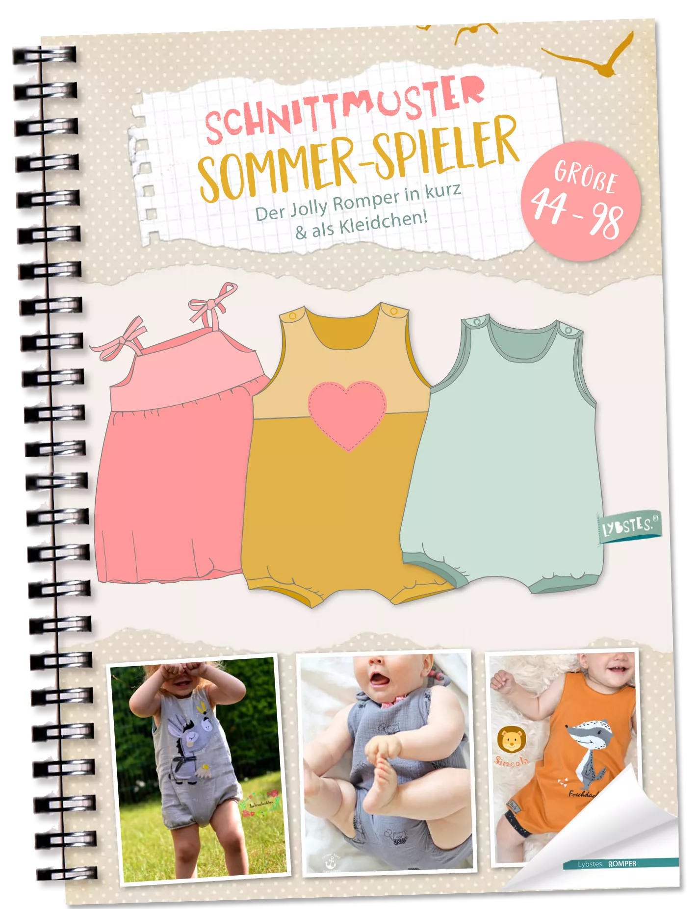 Lybstes Schnittmuster Nähen, Freebook, Jolly Romper, Sommer-Spieler, Jumpsuit, Jumper