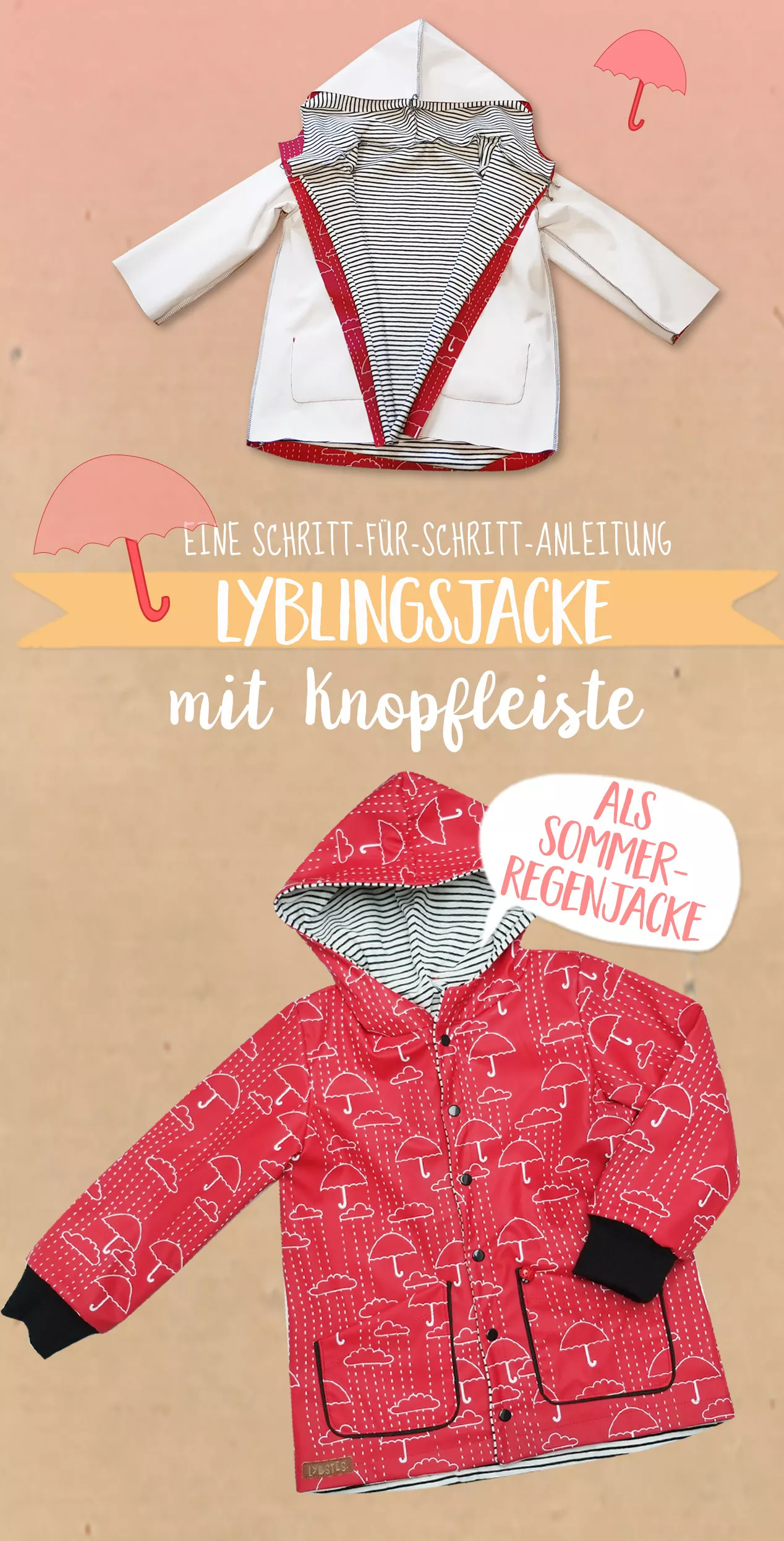 Lybstes Schnittmuster Nähen, Lyblingsjacke, Nähanleitung, Jacke mit Knopfleiste