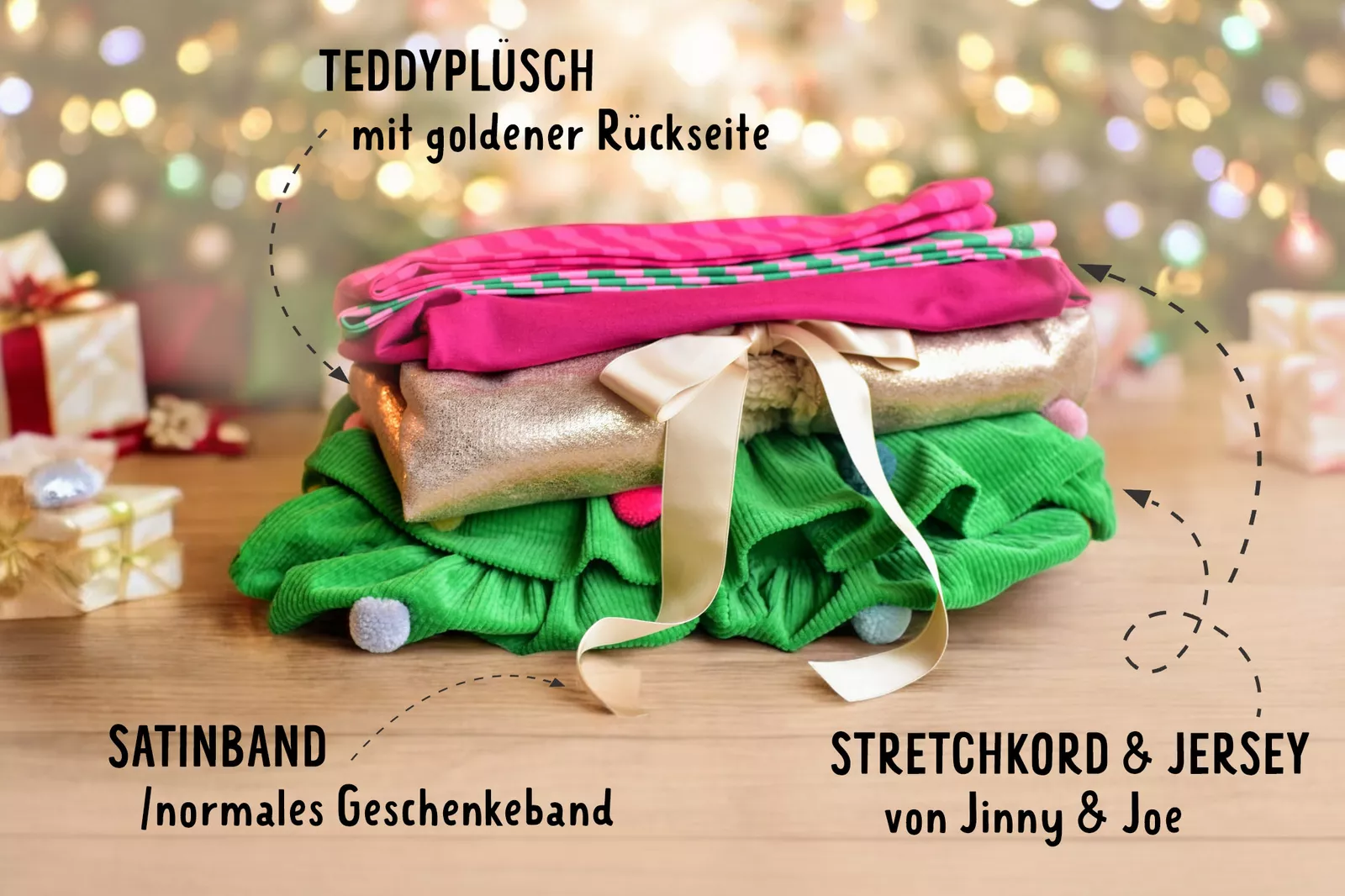 Weihnachtskleid Tannenbaumkleid nähen - Weihnachtsbaumkleid für Kinder