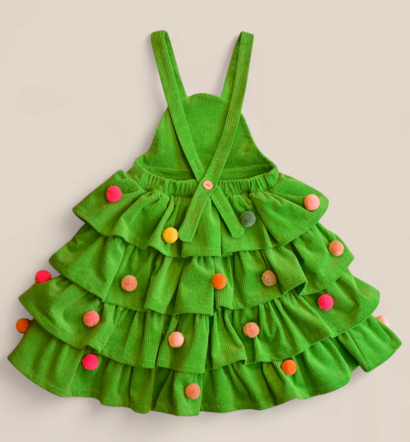 Weihnachtskleid Tannenbaumkleid nähen - Weihnachtsbaumkleid für Kinder